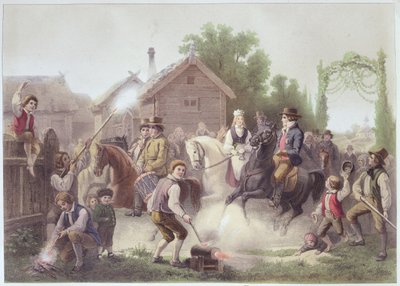 Peasant Wedding in Sweden in the Warend Region by Kilian Christoffer Zoll